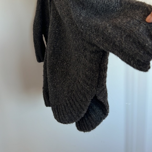 Grey Poncho Cardigan Sweater - Picture 3 of 5